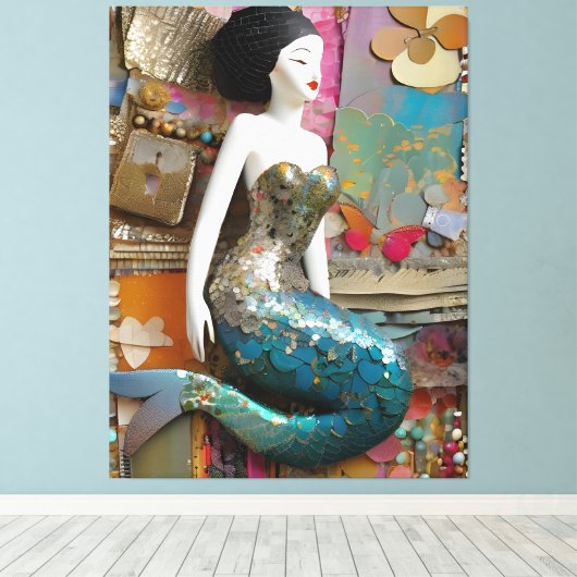 Toile Collage de sirène (Insitu (Plancher de Bois))