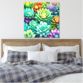 Toile Collage de succulents colorés (Insitu(Chambre))