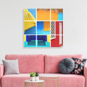 Toile Collage des Caraïbes (Insitu(Salon))