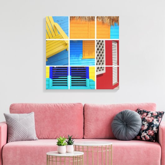 Toile Collage des Caraïbes (Insitu(Salon))