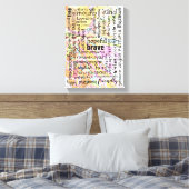Toile Collage des mots d'affirmation (Insitu(Chambre))