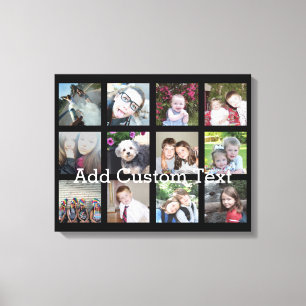 Toile Collage d'Instagram de 12 photos avec l'arrière -