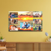 Toile Collage famille Banderas Sunset 1738 Art (Insitu(Salon))