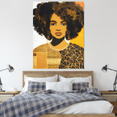 Toile Collage féminin afro-américain (Insitu(Chambre))
