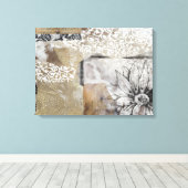 Toile Collage Fleur II (Insitu (Plancher de Bois))