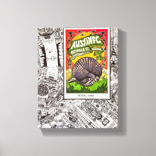 Toile Collage graphique sur la vitesse dans les vecteurs
