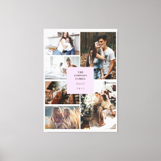 Toile Collage Instagram personnalisé 6 photos (Recto)