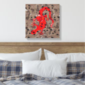 Toile Collage Lézard Rouge (Insitu(Chambre))