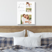 Toile Collage moderne Couple Photo & Live Love Laugh Cad (Insitu(Chambre))