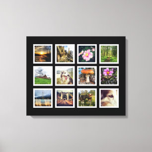 Toile Collage moderne d'art de photo d'Instagram