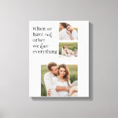 Toile Collage moderne Photo Romantique Couple Citation C (Recto)