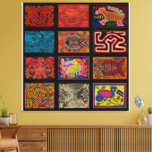 Toile Collage Mola Indien Kuna (Insitu(Salon))