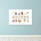 Toile Collage mural moderne de famille de 9 photos perso (Insitu (Plancher de Bois))