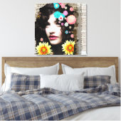 Toile Collage papier pour femme vintage (Insitu(Chambre))