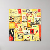 Toile Collage papier vintage (Recto)