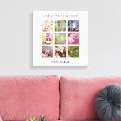 Toile Collage personnalisé de photos avec votre texte (Insitu(Salon))