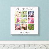 Toile Collage personnalisé de photos avec votre texte (Insitu (Plancher de Bois))