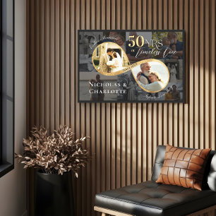 Toile Collage photo 50e anniversaire Hier Aujourd'hui In