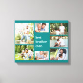 Toile Collage photo Best Brother Ever 7 Turquoise (Recto)
