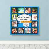 Toile Collage photo comique moderne et cool pour mari (Insitu (Plancher de Bois))
