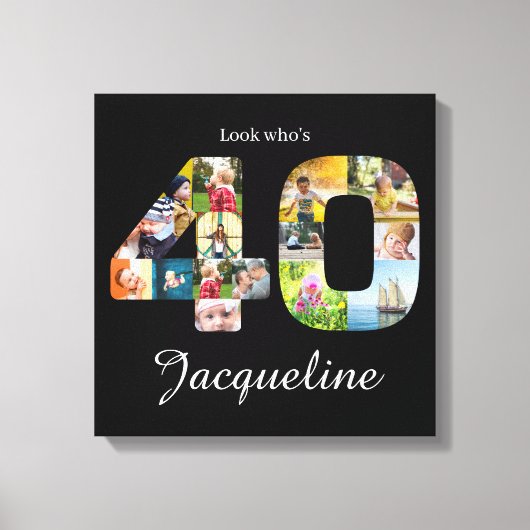 Toile Collage photo de 40e anniversaire (Recto)