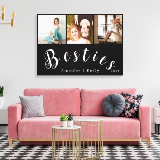 Toile Collage photo de Besties modernes - Tableaux perso (Insitu(Salon))