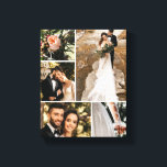 Toile Collage photo de famille de mariage personnalisé<br><div class="desc">Faites votre propre papier de toile de souvenir avec ce collage photo de famille de mariage minimaliste. Customisez avec 5 photos préférées de votre célébration et faites de ce morceau d'art mural précieux pour de nombreuses années à venir.</div>