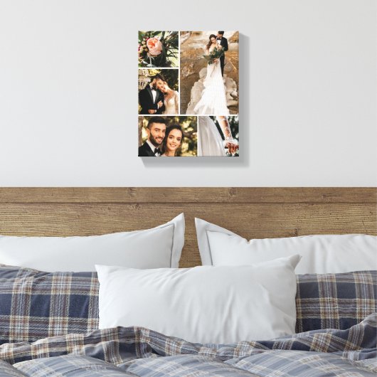 Toile Collage photo de famille de mariage personnalisé (Insitu(Chambre))