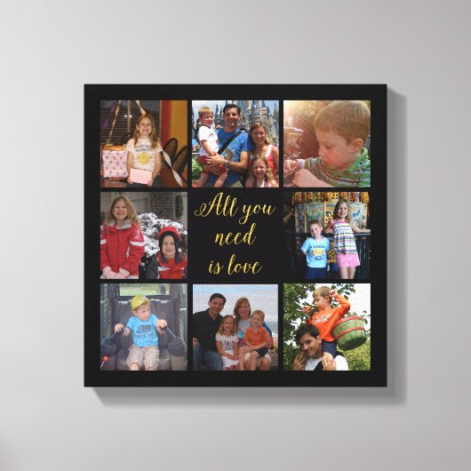 Toile Collage photo de famille personnalisé "Tout ce don (Recto)