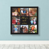 Toile Collage photo de famille personnalisé "Tout ce don (Insitu (Plancher de Bois))