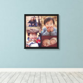 Toile Collage photo de famille personnalisée moderne (Insitu (Plancher de Bois))