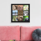 Toile Collage photo de famille personnalisée Monogramme (Insitu(Salon))