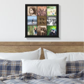 Toile Collage photo de famille personnalisée Monogramme (Insitu(Chambre))