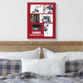 Toile Collage photo de hockey personnalisé Nom de l'équi (Insitu(Chambre))