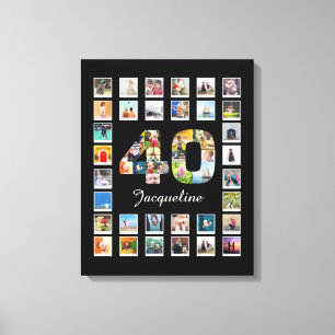 Toile Collage photo de la famille du 40e anniversaire 47