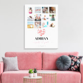 Toile Collage photo de la première année de bébé en form (Insitu(Salon))