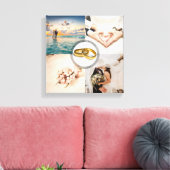 Toile Collage photo de l'anniversaire du couple de jeune (Insitu(Salon))