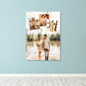 Toile Collage photo de Mariage de script Tourbillonnant  (Insitu (Plancher de Bois))