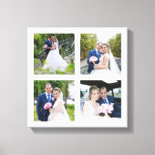 Toile Collage photo de mariage Four Square blanc .75 (Recto)