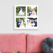 Toile Collage photo de mariage Four Square blanc .75 (Insitu(Salon))