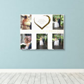 Toile Collage photo de mariage rustique simple citation  (Insitu (Plancher de Bois))