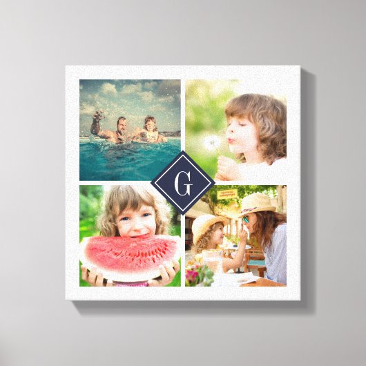 Toile Collage photo de monogramme de la Marine (Recto)