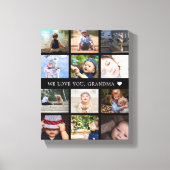 Toile Collage photo de souvenirs grand-mère Noir (Recto)