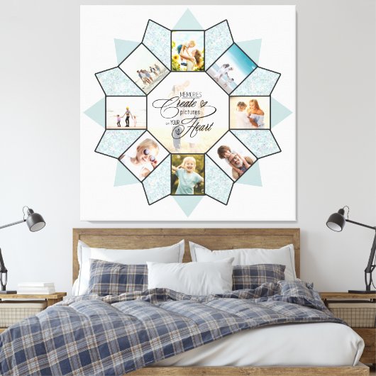 Toile Collage photo de souvenirs Sea Glass ID1016 (Insitu(Chambre))