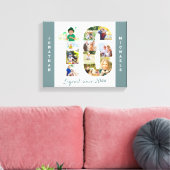 Toile Collage photo défini dans le numéro 16 Turquoise b (Insitu(Salon))