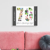 Toile Collage photo défini dans le numéro 70 gris blanc (Insitu(Salon))