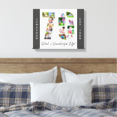 Toile Collage photo défini dans le numéro 70 gris blanc (Insitu(Chambre))