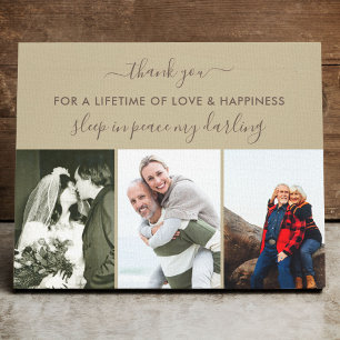 Toile Collage photo du souvenir Sommeil neutre en paix