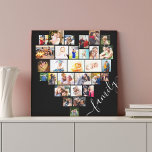 Toile Collage photo en forme de coeur de famille Petit C<br><div class="desc">Créez votre propre collection de photos en forme de coeur avec 29 de vos photos de famille et selfies préférés. Le modèle photo est configuré pour que vous puissiez ajouter vos images en ligne de gauche à droite. Le collage comprend une variété de paysages, de portraits et de formes carrés...</div>