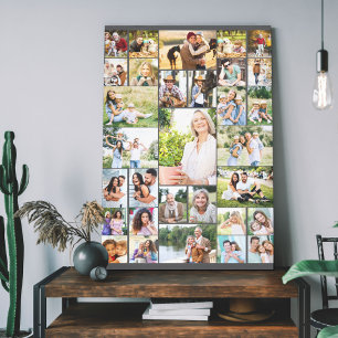Toile Collage Photo Famille 31 Image Gris foncé Tall